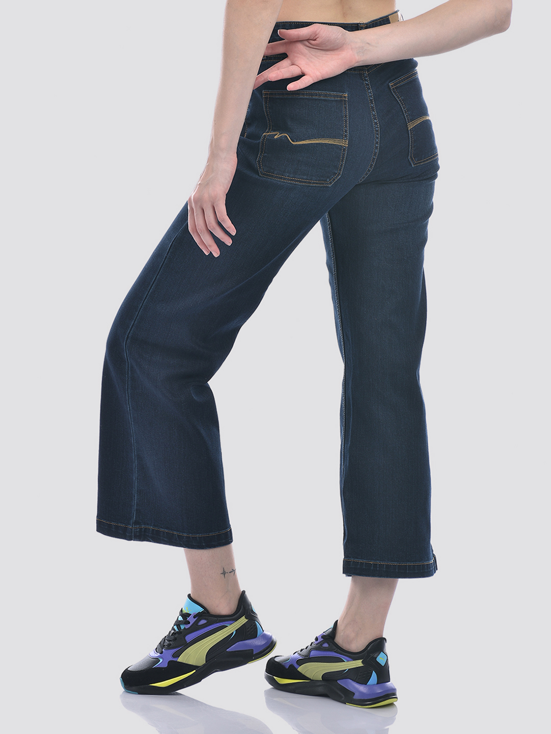 Numero Uno Women Dark Blue Wide Leg Sustainable Jeans